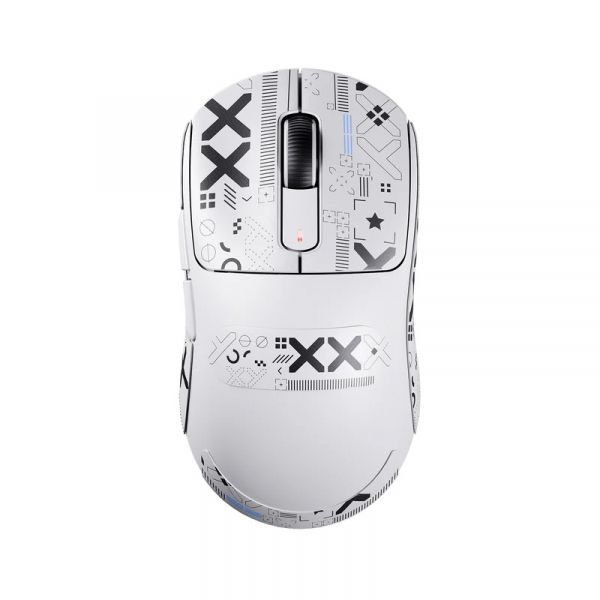���� ������������ Attack Shark X3, White (Tape), Bluetooth 5.2 / USB 2.4GHz / Type-C, ���������� (������ PixArt PAW3395), �� 26 000 dpi, 50G, 650IPS, 5 ������, ������������� Kailh GM 8.0, �����������, 49 � - �������� 2