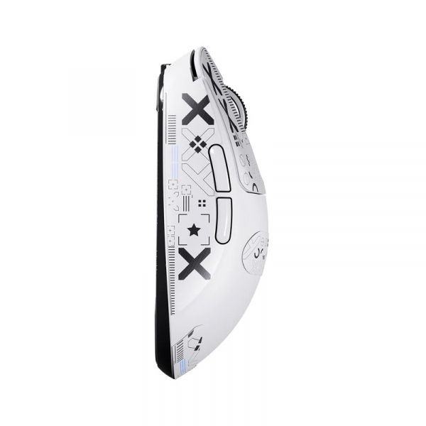 ���� ������������ Attack Shark X3, White (Tape), Bluetooth 5.2 / USB 2.4GHz / Type-C, ���������� (������ PixArt PAW3395), �� 26 000 dpi, 50G, 650IPS, 5 ������, ������������� Kailh GM 8.0, �����������, 49 � - �������� 3