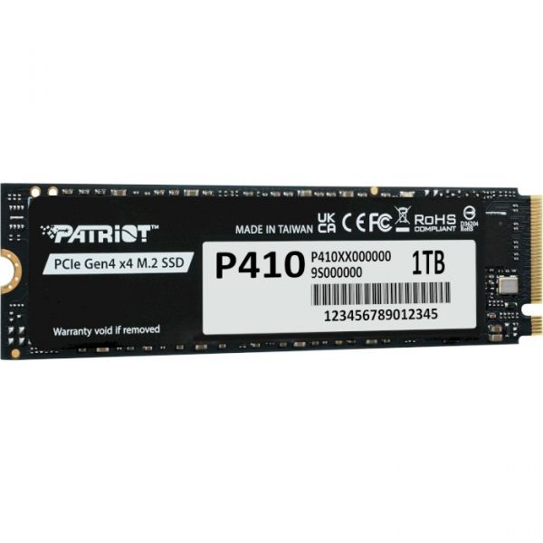 ������������ ����������� SSD 1Tb, Patriot P410, PCI-E 4.0 x4, M.2 2280, 3D TLC, 5000/4500 ��/� (P410P1TBM28H) - �������� 2