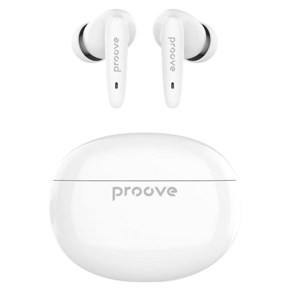 �������� ������������ Proove MoshPit 2, White, Bluetooth 5.2 (TWS), ��������, �������� 10 ��, ����������� 2x32 mAh / 300 mAh (����), Type-C, IPX4 (TWMP20010002) - �������� 1