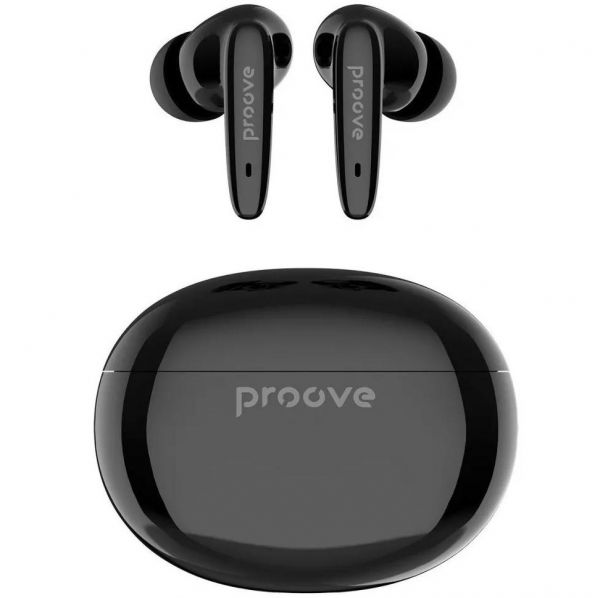 �������� ������������ Proove MoshPit 2, Black, Bluetooth 5.2 (TWS), ��������, �������� 10 ��, ����������� 2x32 mAh / 300 mAh (����), Type-C, IPX4 (TWMP20010001) - �������� 1