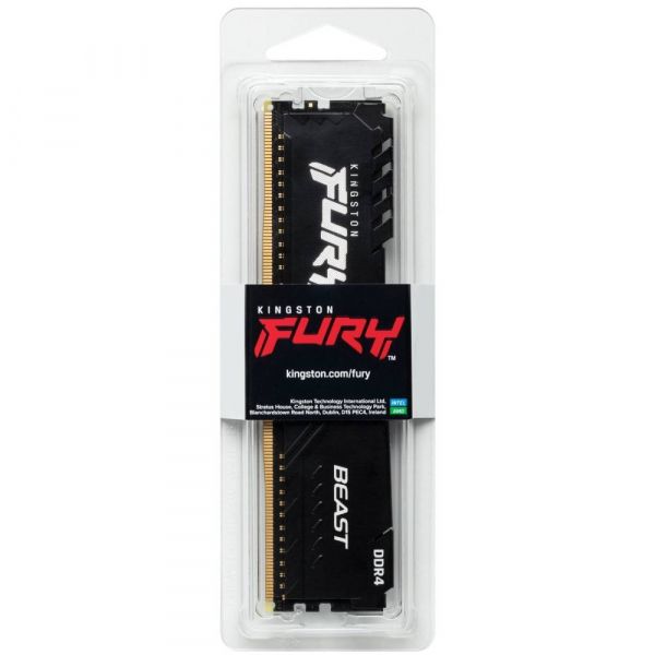 ���'��� 8Gb DDR4, 3200 MHz, Kingston Fury Beast, Black, 16-18-18, 1.35V, � ��������� (KF432C16BB/8WP) - �������� 5
