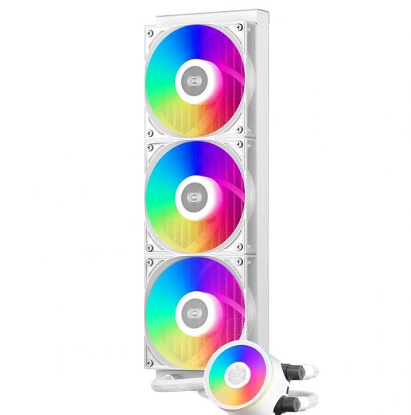 ������� ����������� ���������� PcCooler DA360 Pro ARGB Digital, White, 3x120 ARGB PWM 500-2200RPM�10%, Intel: LGA115X/1200/1700/1851/20XX, AMD: AM4/AM5 (DA360PRO-WHAWXL-GL) - �������� 2