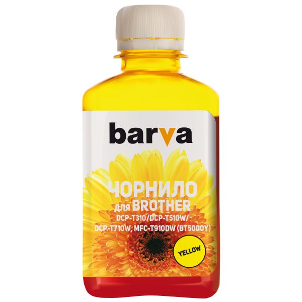  Barva Brother BT5000Y, DCP-T310/T510W/T710W, Yellow, 180  (BBT5000Y-756) -  1