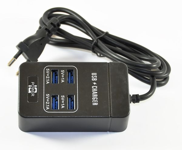 ������ ������� 2 � ��-�05, 4 USB, 1.5 �, ������� 3�0,75��, 2.1�, Black (��-�05-Black) - �������� 1