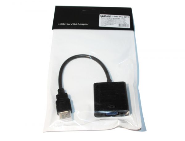 ������� HDMI (M) - VGA (F), STLab, Black, 20 �� (U-990 Pro BTC) - �������� 1
