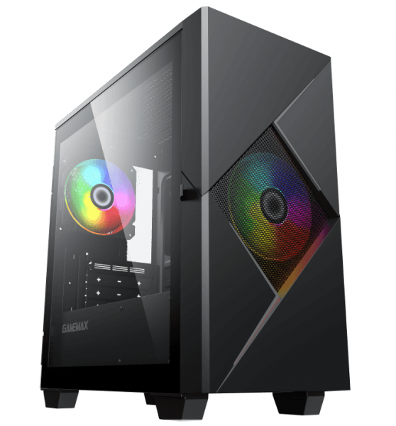������ GameMax Cyclops BG Black, ��� ��, Mini-Tower, MicroATX/Mini-ITX, 2�USB 3.1, 1xUSB 2.0, 2x120 �� LED, 350�188�380 ��, 0.6��, 3.6�� - �������� 1