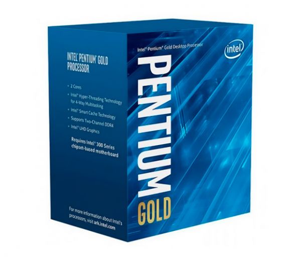  Intel Pentium Gold (LGA1151) G5400, Box, 2x3.7 GHz, UHD Graphic 610 (1050 MHz), L3 4Mb, Coffee Lake, 14 nm, TDP 54W (BX80684G5400) -  1