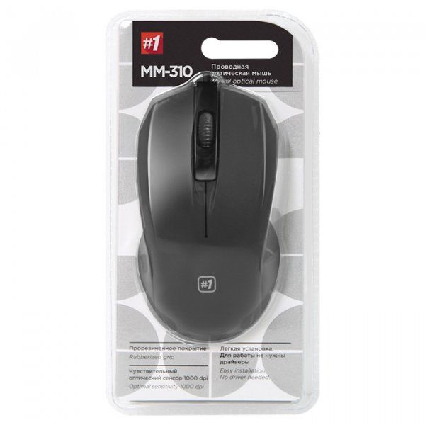 ���� Defender MM-310, Black, USB, �������, 1000 dpi, 3 ������, 1.35 � (52310) - �������� 4