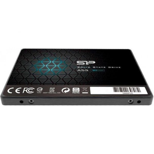   256Gb, Silicon Power Ace A55, SATA3, 2.5", 3D TLC, 530/530 MB/s (SP256GBSS3A55S25) -  3