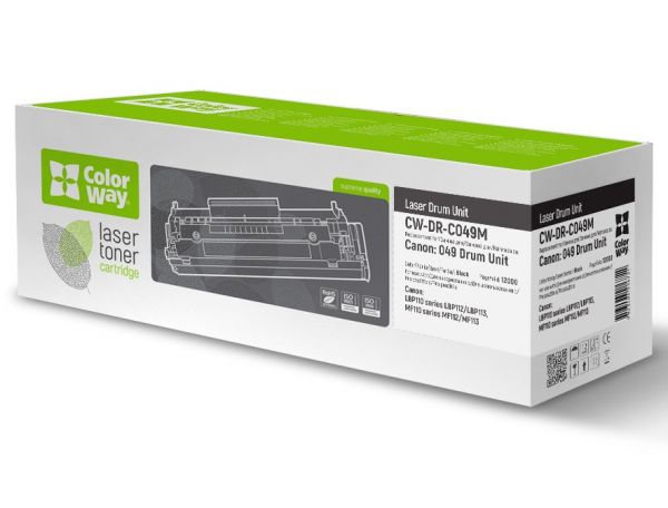 ����-�������� Canon 049, Black, LBP-112, MF-112/113, 12 000 ����, ColorWay (CW-DR-C049M) - �������� 1