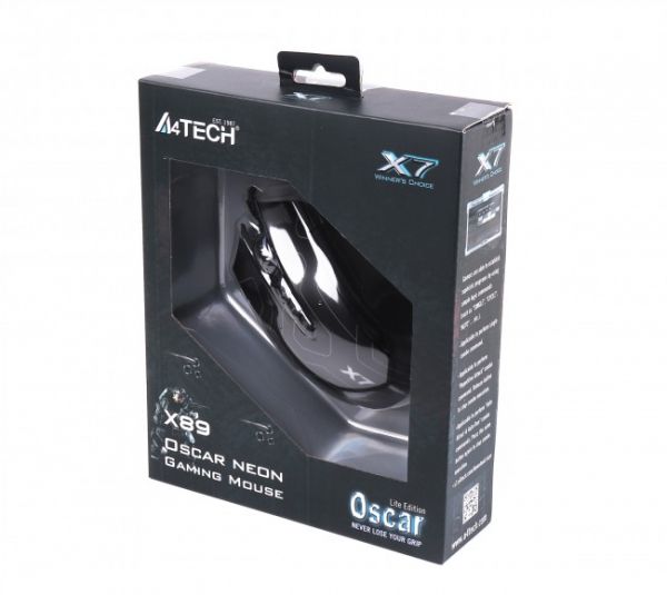 ���� A4Tech X89 Game Oscar Neon mouse Black, Optical, USB, 2400 dpi, Gaming X7, ������ 1,8 � - �������� 4