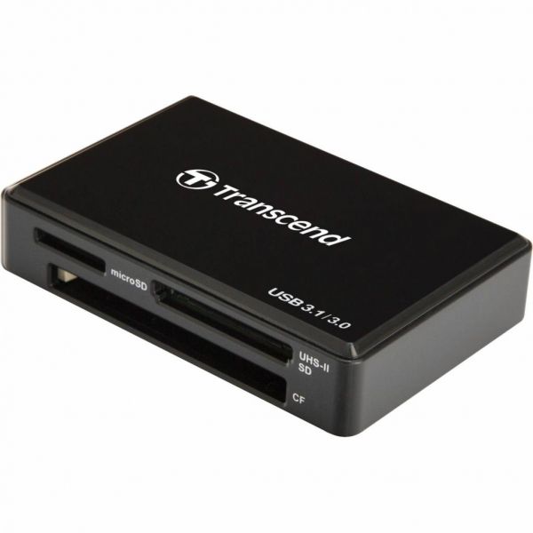 �������� ��������� ��������� Transcend RDC8, Black, USB 3.1, ��� SD / microSD / CompactFlash, ���������� USB Type-C (TS-RDF8K2) - �������� 1