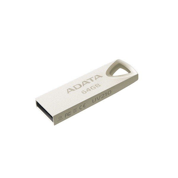 USB Flash Drive 64Gb A-Data UV210, Silver, ������������� ������ (AUV210-64G-RGD) - �������� 1