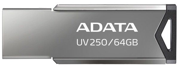 USB Flash Drive 64Gb A-Data UV250, Silver/Black, ��������� ������ (AUV250-64G-RBK) - �������� 2