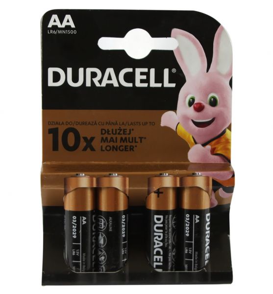 ��������� AA (LR6), ��������, Duracell Duralock Basic, 4 ��, 1.5V, (MN1500 4BL) - �������� 1