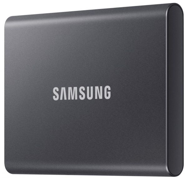   SSD, 500Gb, Samsung Portable SSD T7, Gray, USB 3.2, 3D TLC, 1050/1000 MB/s,  , 256-  AES, 85 x 57 x 8 , 58  (MU-PC500T/WW) -  2