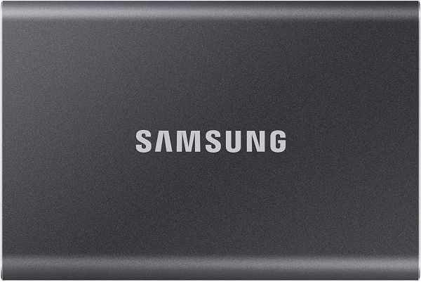   SSD, 500Gb, Samsung Portable SSD T7, Gray, USB 3.2, 3D TLC, 1050/1000 MB/s,  , 256-  AES, 85 x 57 x 8 , 58  (MU-PC500T/WW) -  1