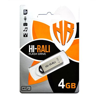USB Flash Drive 4Gb Hi-Rali Fit series Silver (HI-4GBFITSL) - �������� 1