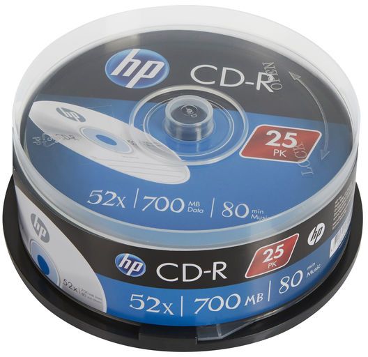  CD-R 25 HP, 700Mb, 52x, Cake Box (CRE00015-3) -  1