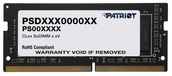 ������ SO-DIMM, DDR4, 4Gb, 2666 MHz, Patriot Signature Line, 1.2V, CL19 (PSD44G266682S) - �������� 1