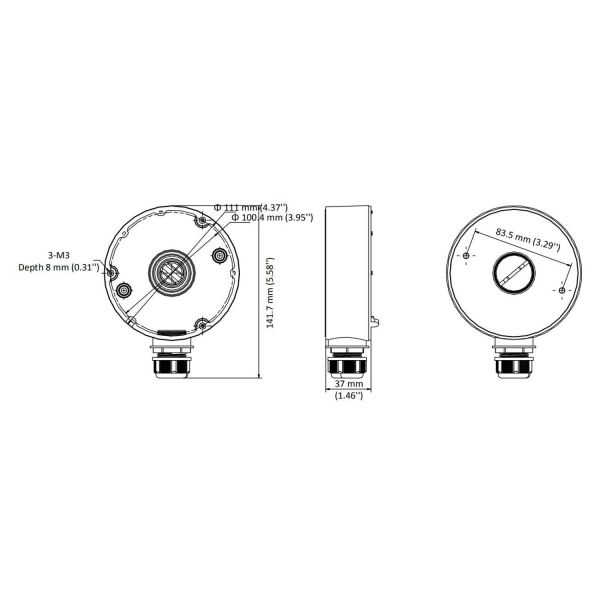 ����������������� ������� Hikvision DS-1280ZJ-DM18, White, �111 ��, �� 4.5 ��, 150� - �������� 2