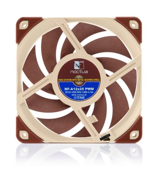 ���������� 120 mm Noctua NF-A12x25 PWM SSO2 450 - 2000 ��/��� 18.8 - 22,6 �� 4pin PWM 120x120x25�� - �������� 2