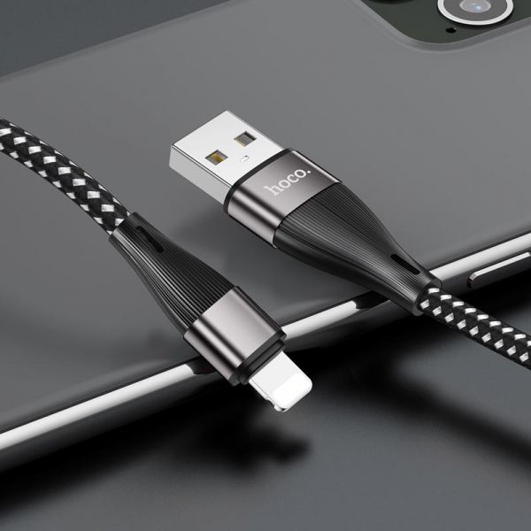  USB <-> Lightning, Hoco Blessing, 1 m, 2.4A, X57, Black -  3