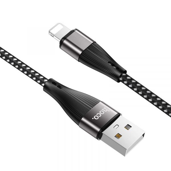  USB <-> Lightning, Hoco Blessing, 1 m, 2.4A, X57, Black -  2