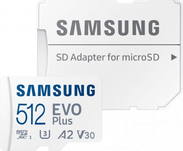  '  ' microSDXC, 512Gb, Samsung EVO Plus, Class10 UHS-I U3, SD  (MB-MC512KA/EU) -  1
