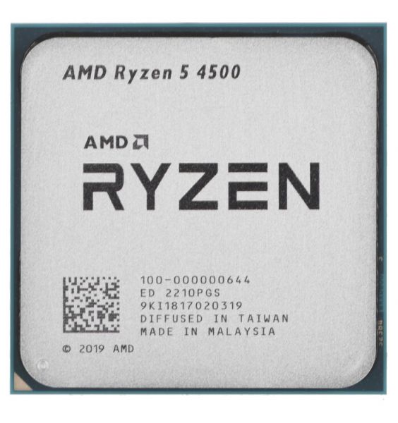 ��������� AMD (AM4) Ryzen 5 4500, Tray, 6x3.6 GHz (Turbo Boost 4.1 GHz), L3 8Mb, Renoir, 7 nm, TDP 65W, ���������������� ��������� (100-000000644) - �������� 1