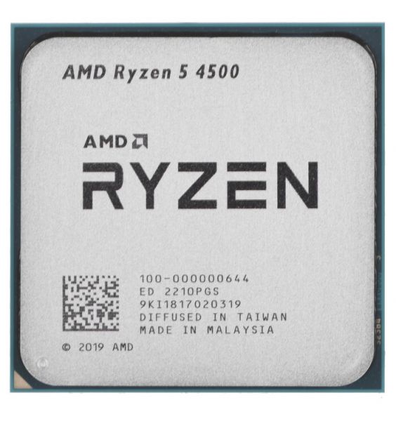  AMD (AM4) Ryzen 5 4500, Tray, 6x3.6 GHz (Turbo Boost 4.1 GHz), L3 8Mb, Renoir, 7 nm, TDP 65W,   (100-000000644) -  1