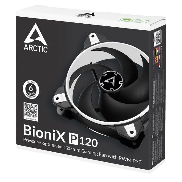 ���������� 120 ��, Arctic BioniX P120, Black/White, 120�120�27 ��, PWM, 200-2100 ��/���, 4-pin, �������������� ��������� (ACFAN00116A) - �������� 3