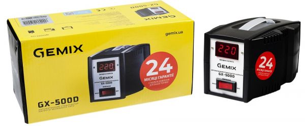  Gemix GX-500D 500VA, 350W,   140-260V, 2  (Schuko), 2.3 , LCD  -  5