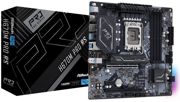 ASRock ����������� ����� H670M PRO RS s1700 H670M 4xDDR4 HDMI DP mATX H670M_PRO_RS - �������� 1