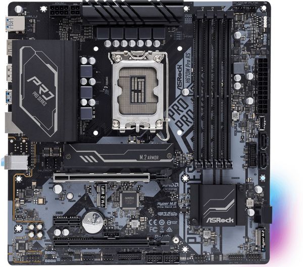 ASRock ����������� ����� H670M PRO RS s1700 H670M 4xDDR4 HDMI DP mATX H670M_PRO_RS - �������� 2