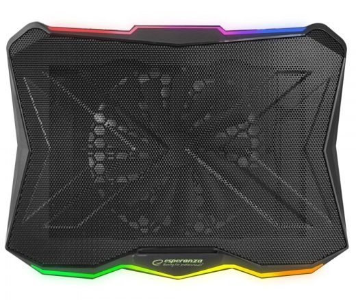 ��������� ��� �������� �� 17" Esperanza "Xalok", Black, 1x18 �� ���������� (17-20 dB, 800 rpm), 10 ������� RGB ���������, 2xUSB, 400x300x26 �� (EGC110) - �������� 2