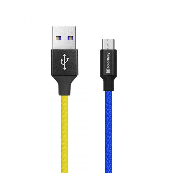  USB - micro USB 1  ColorWay National, 2.4A  (CW-CBUM052-BLY) -  1