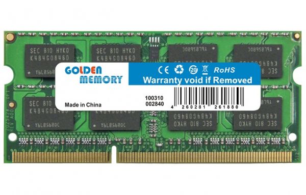 SO-DIMM, DDR3, 2Gb, 1600 MHz, Golden Memory, 1.35V (GM16LS11/2) -  1