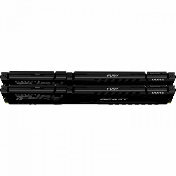  32Gb x 2 (64Gb Kit) DDR5, 5600 MHz, Kingston Fury Beast, Black, 36-38-38, 1.25V,   (KF556C36BBEK2-64) -  3