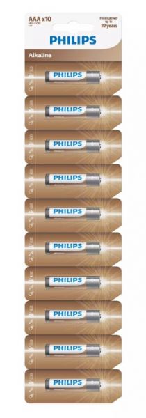 Philips  Entry Alkaline  A , 10  LR03AL10S/10 -  1