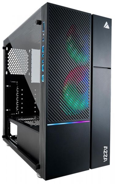  AZZA Iris 330 Black,  , Mid Tower,  ATX / Micro ATX / Mini ITX, 2USB 2.0, 1USB 3.0, 2x120  ARGB Fan (CSAZ-330) -  1