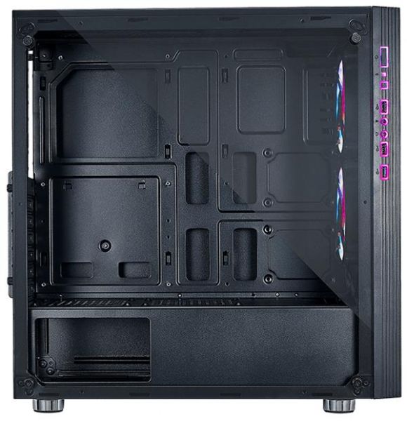  AZZA Iris 330 Black,  , Mid Tower,  ATX, 2USB 2.0, 1USB 3.0, 2x120  DRGB (CSAZ-330) -  4