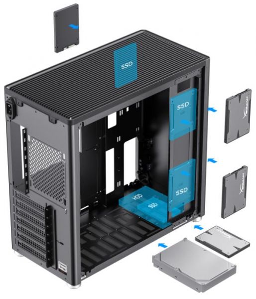 ������ GameMax Spark Pro Black, ��� ��, Mid Tower, ATX / Micro ATX / Mini ITX, 1�USB 3.0, 1�USB Type-C, 413�204�398 ��, 4.7 �� - �������� 5