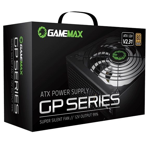 ���� ������� 500 ��, GameMax GP-500, Black, 80+ Bronze, Active PFC, 14 ��, 2xMolex / 4xSATA / 1x6+2-pin / 1x4+4-pin / 1x20+4-pin, ������ OVP / UVP / SIP / OCP / OLP / OPP / SCP - �������� 5