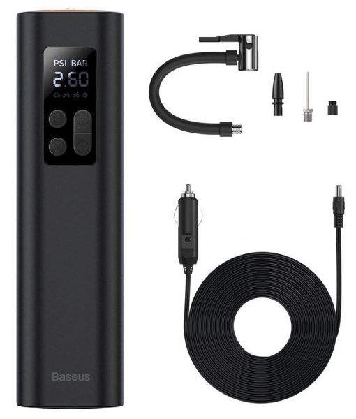 ������������ ����� Baseus CRCQ000001 Super Mini Inflator Pump Black - �������� 3