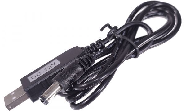 ������� ���������� � USB 5V �� DC 12V, 5.5*2.5 �� 0.5 � - �������� 1