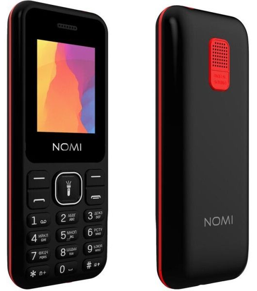   Nomi i1880 Red+Black, 2 Sim, 1.77" (128x160) TN, microSD, BT, MP3, Li-Ion 600mAh -  1