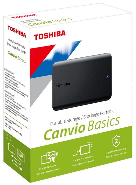 ������� ������� ���� 2Tb Toshiba Canvio Basics, Black, 2.5", USB 3.2 (HDTB520EK3AA) - �������� 5
