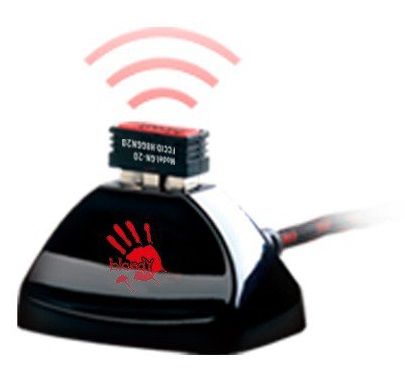 ���� A4Tech R90 Plus Black, Wireless+USB, 5000 cpi, Bloody, metal feet, ��������� - �������� 4